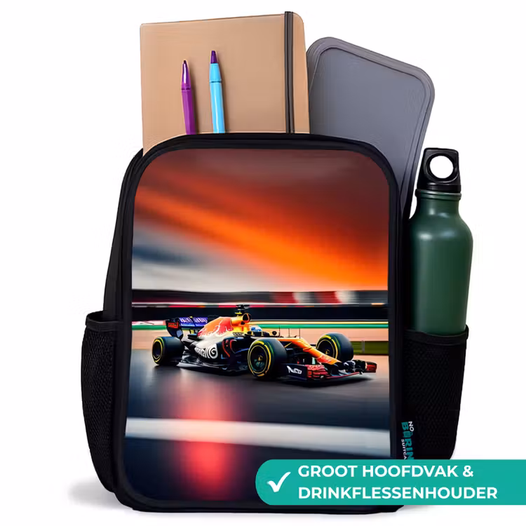 Furious F1 Rugzak - Zwart middel -inhoud_NL