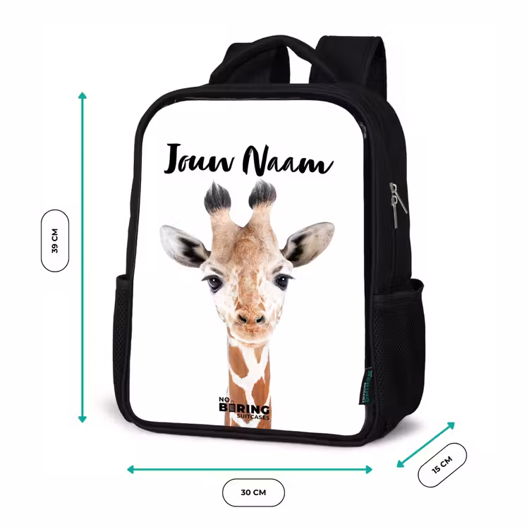 Gerrie Giraffe Rugzak - Zwart middel -productfoto_formaten
