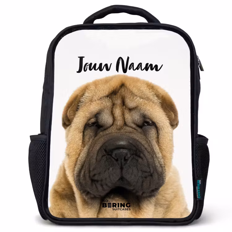 Hondje met Boos Hoofd Rugzak - Zwart middel -3d