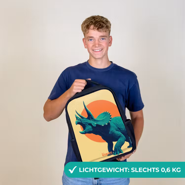 Hoornkrijger in de zon Rugzak - Zwart middel -sfeer7_NL