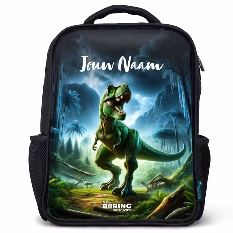 Junglosaurus Rugzak - Zwart middel -3d