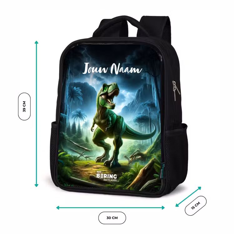 Junglosaurus Rugzak - Zwart middel -productfoto_formaten
