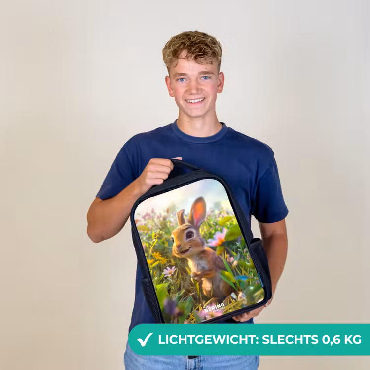 Kareltje konijn Rugzak - Zwart middel -sfeer7_NL
