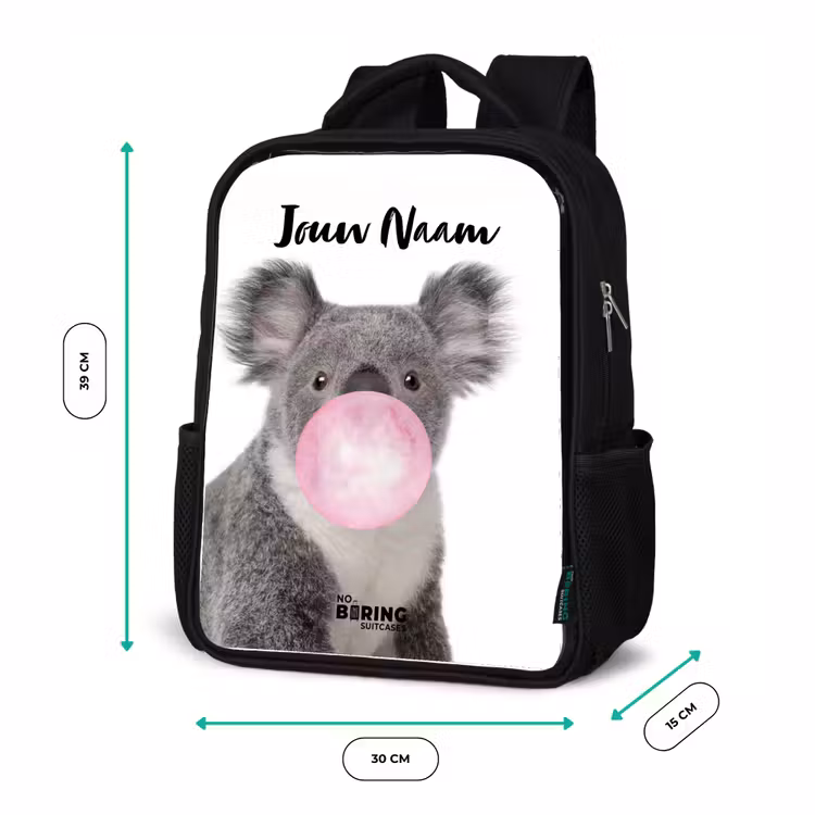 Kauwgom koala Rugzak - Zwart middel -productfoto_formaten