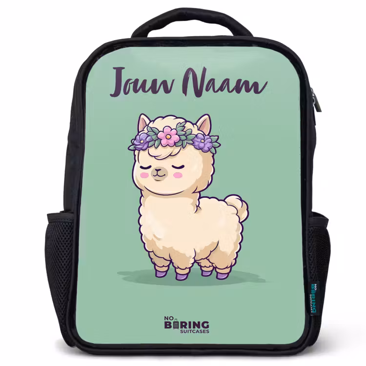 Kawai - Alpaca - Groen Rugzak - Zwart middel -3d
