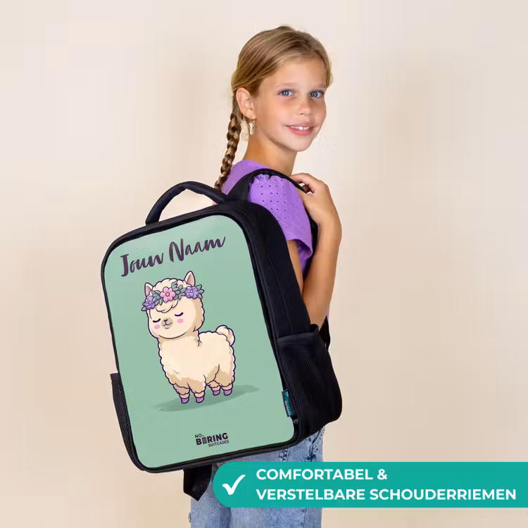 Kawai - Alpaca - Groen Rugzak - Zwart middel -sfeer6_NL