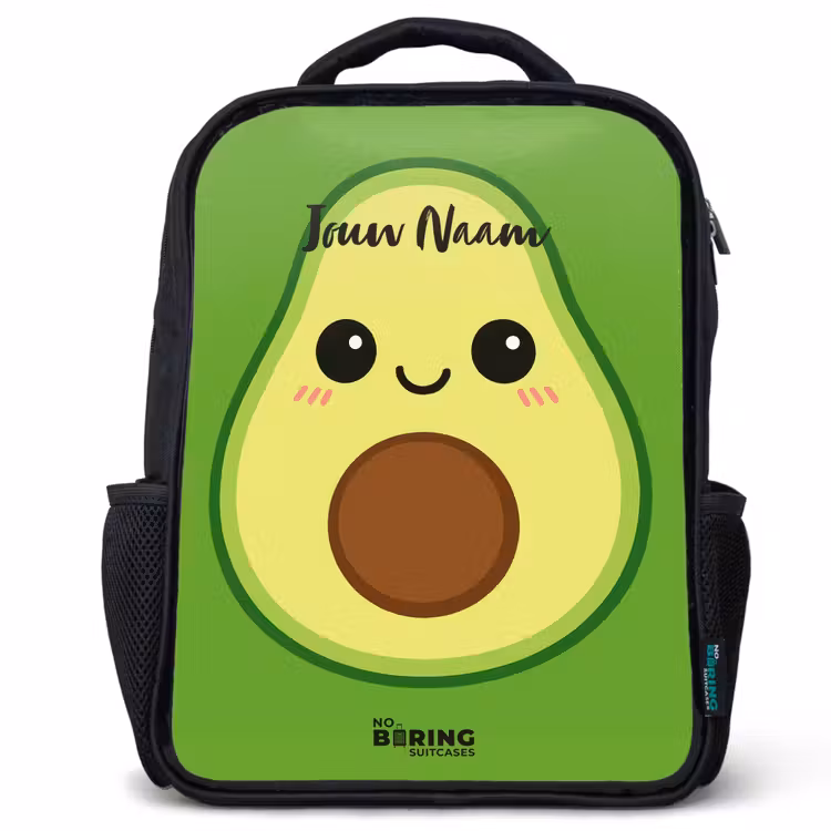 Kawai - Avocado - Groen Rugzak - Zwart middel -3d