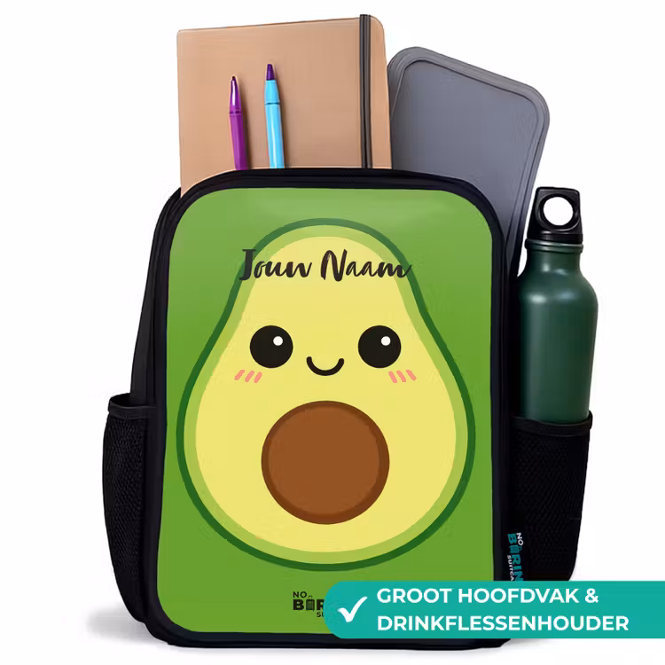 Kawai - Avocado - Groen Rugzak - Zwart middel -inhoud_NL