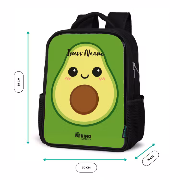 Kawai - Avocado - Groen Rugzak - Zwart middel -productfoto_formaten