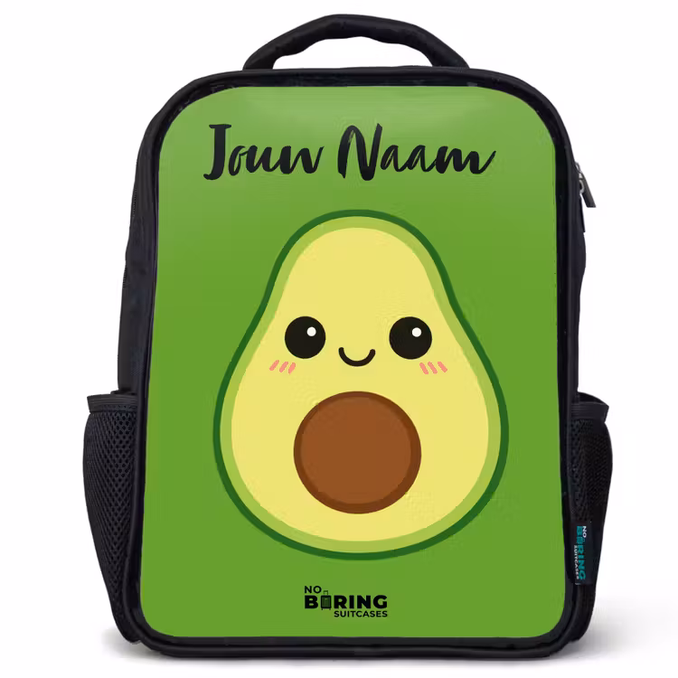 Kawai - Avocado - Groen Rugzak - Zwart middel -3d