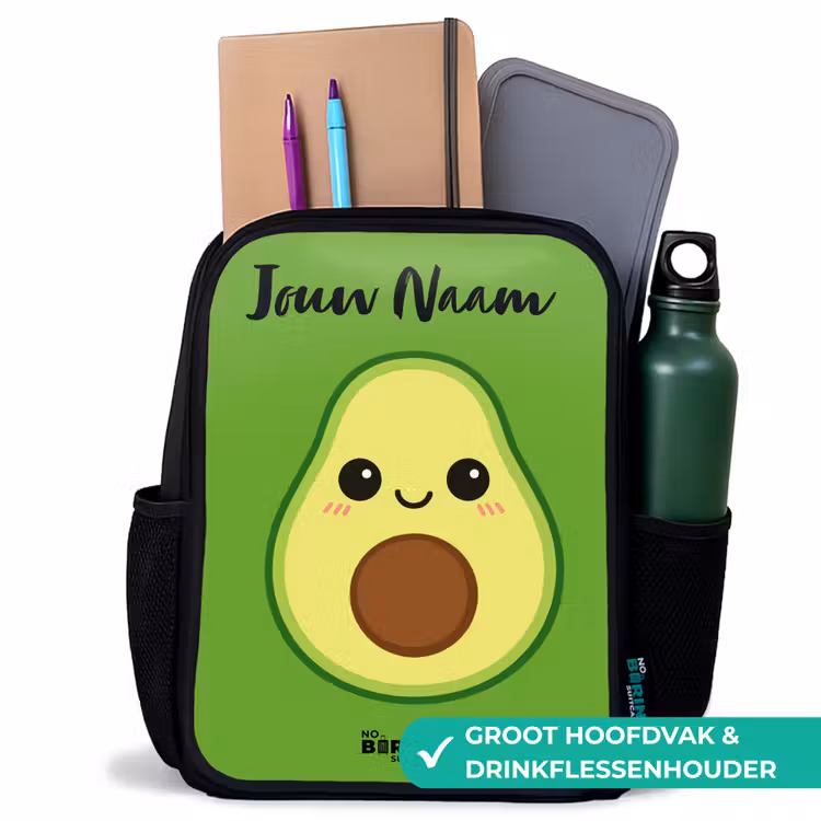 Kawai - Avocado - Groen Rugzak - Zwart middel -inhoud_NL