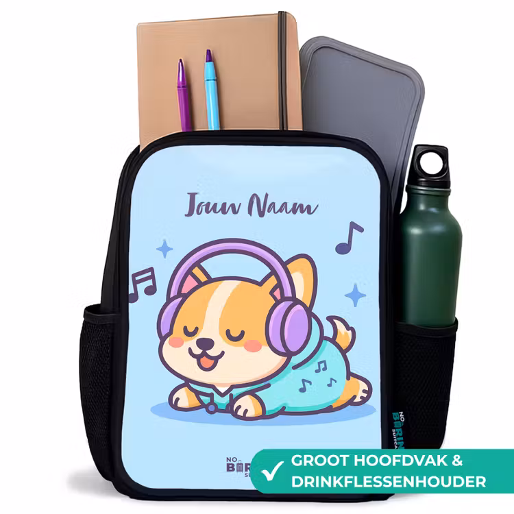 Kawai - Hond - Muziek Rugzak - Zwart middel -inhoud_NL