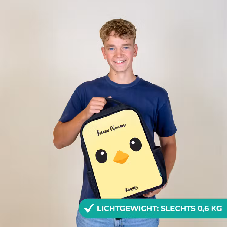 Kawai - Kuiken - Geel Rugzak - Zwart middel -sfeer7_NL