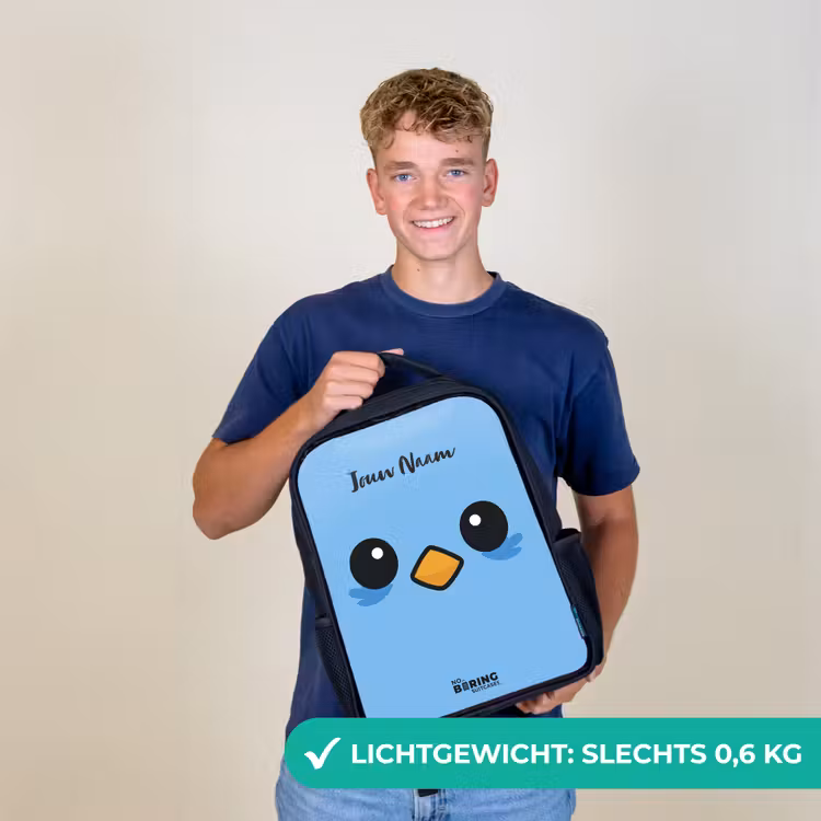 Kawai - Vogel - Blauw Rugzak - Zwart middel -sfeer7_NL