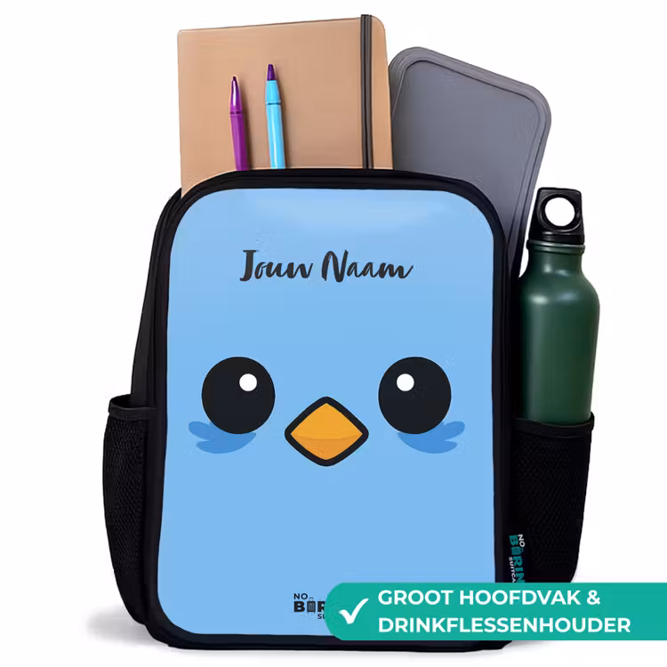 Kawai - Vogel - Blauw Rugzak - Zwart middel -inhoud_NL