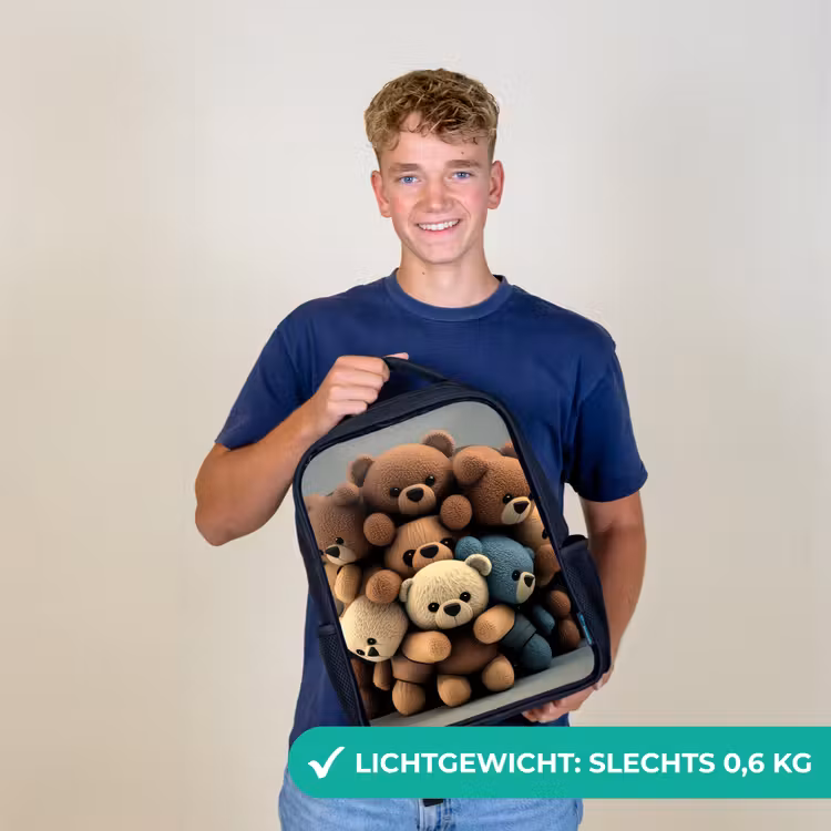 Knuffelberen Rugzak - Zwart middel -sfeer7_NL
