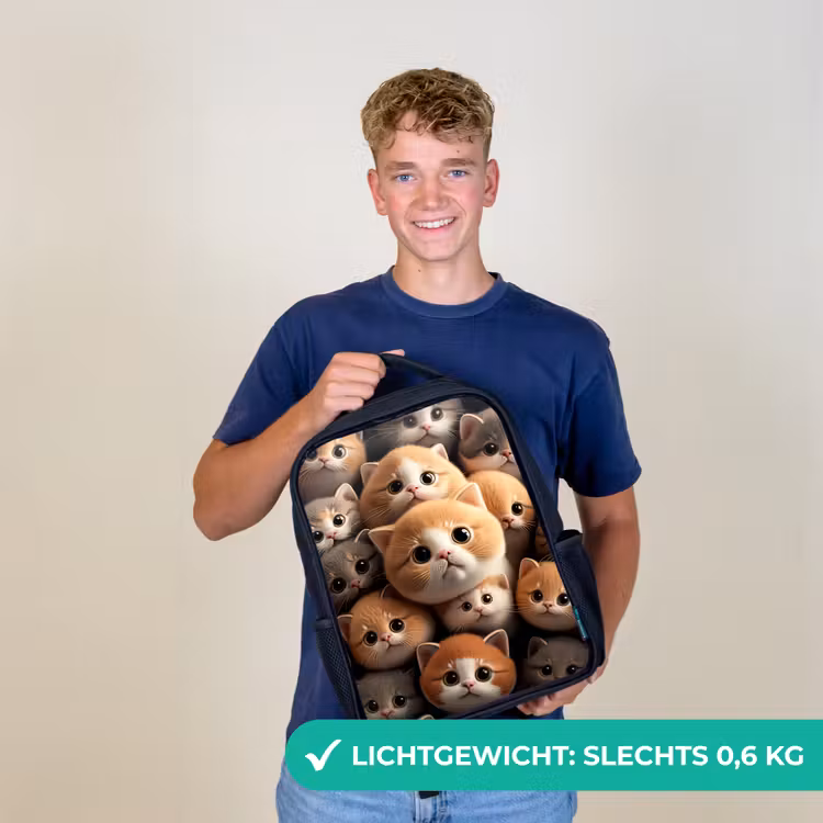 Knuffelkatjes Rugzak - Zwart middel -sfeer7_NL