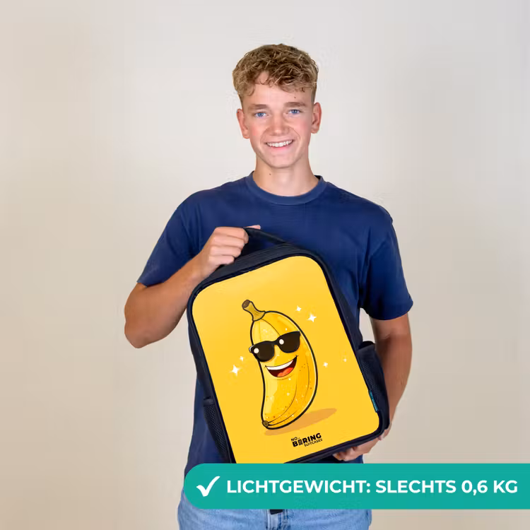 Lollige gele banaan Rugzak - Zwart middel -sfeer7_NL