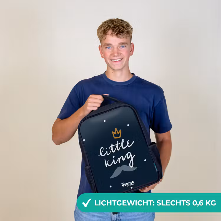 Little king met stippen Rugzak - Zwart middel -sfeer7_NL
