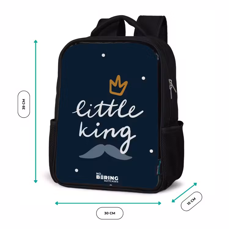 Little king met stippen Rugzak - Zwart middel -productfoto_formaten