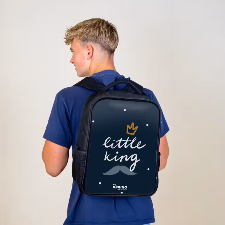 Little king met stippen Rugzak - Zwart middel -sfeer8