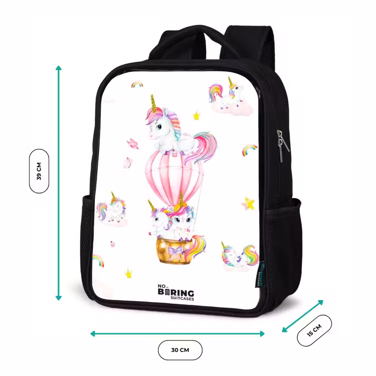 Luchtige eenhoorns Rugzak - Zwart middel -productfoto_formaten