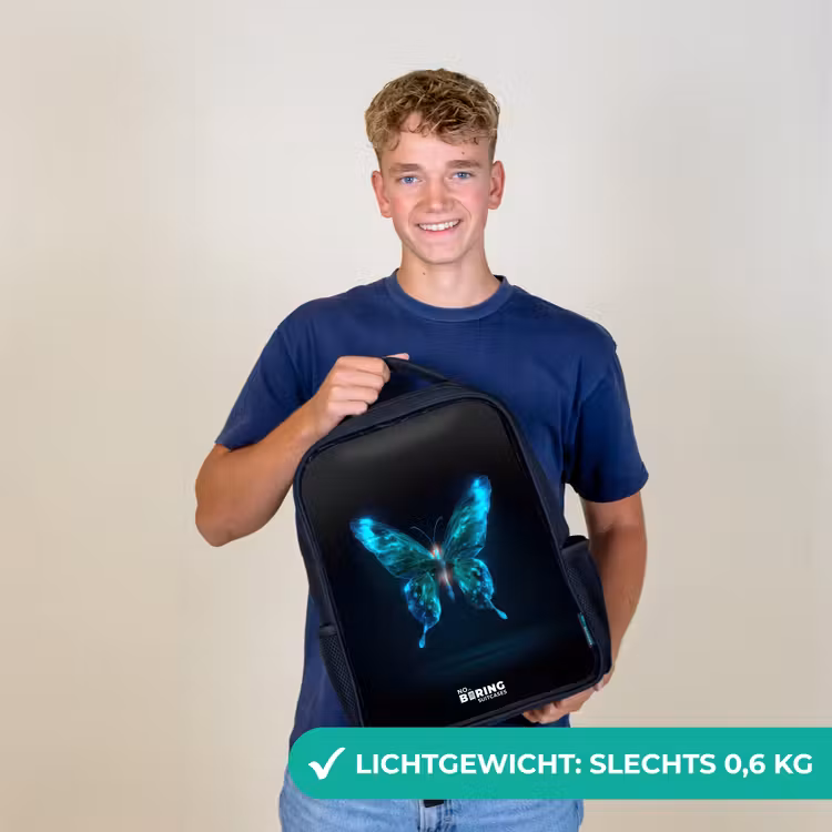 Magische digitale vlinder Rugzak - Zwart middel -sfeer7_NL