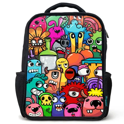 Monster met 1 Oog Rugzak - Zwart middel -3d