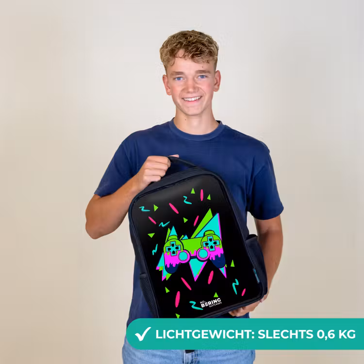 Neon controller op zwart Rugzak - Zwart middel -sfeer7_NL