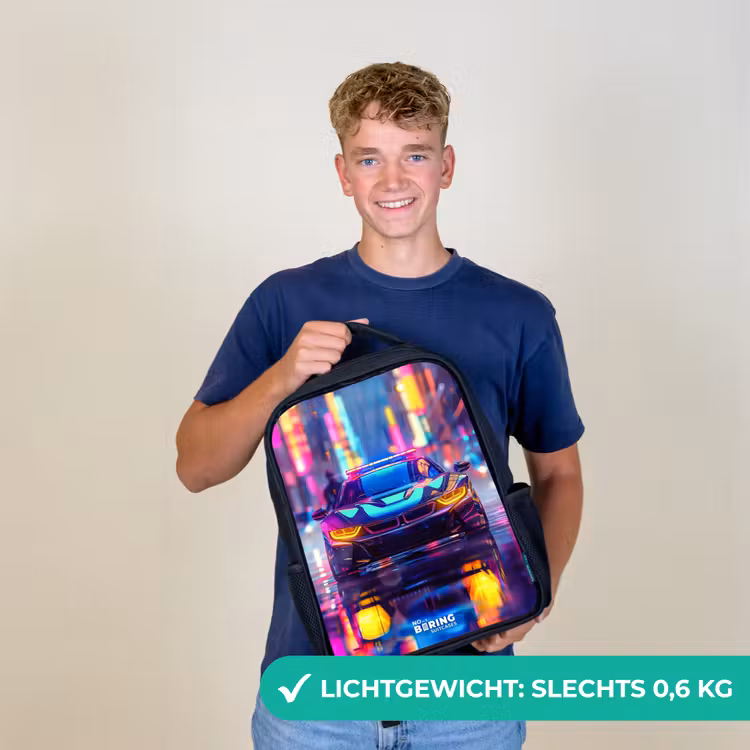 Neon nightcar Rugzak - Zwart middel -sfeer7_NL