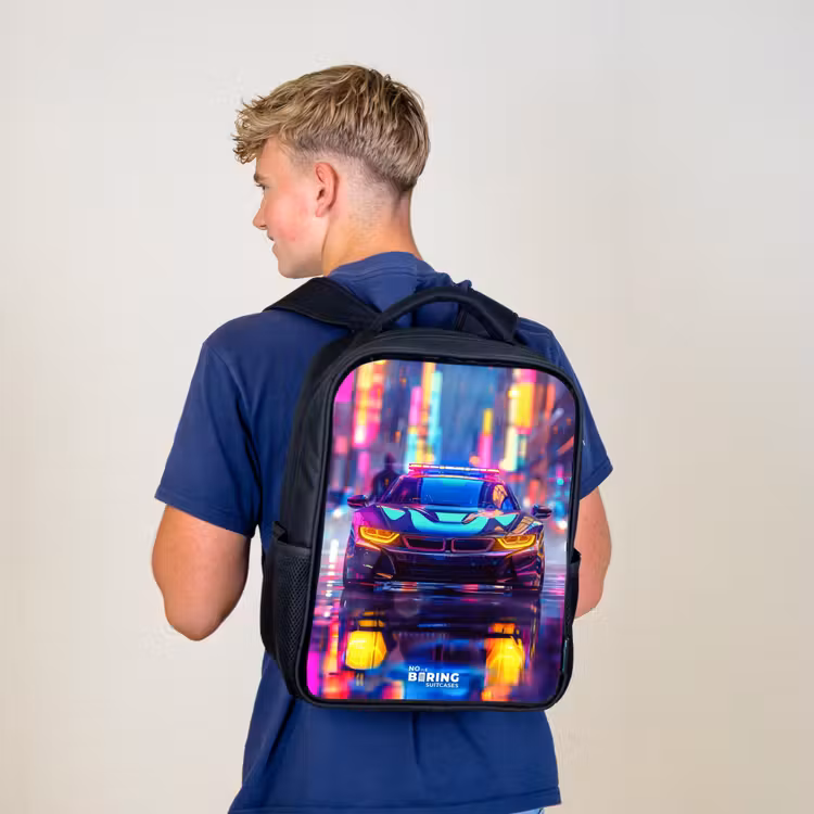 Neon nightcar Rugzak - Zwart middel -sfeer8