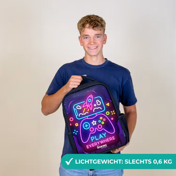Neonbord met controller Rugzak - Zwart middel -sfeer7_NL
