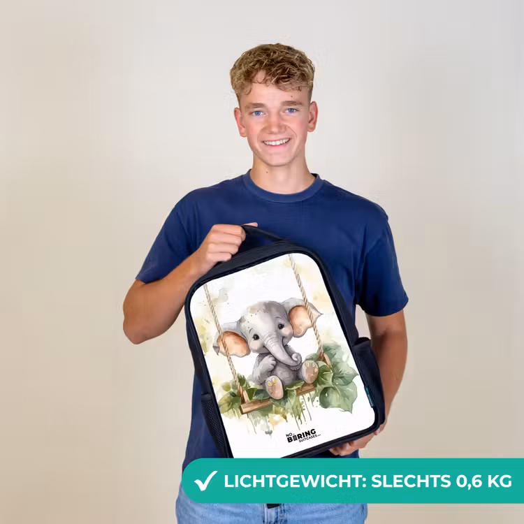 Onno olifant Rugzak - Zwart middel -sfeer7_NL
