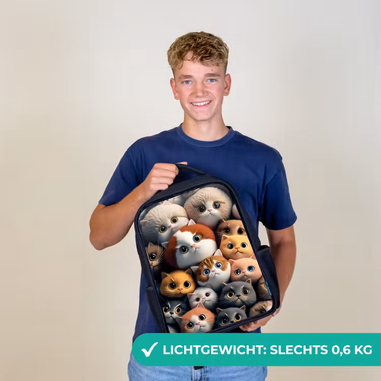 Oranje Katjes Rugzak - Zwart middel -sfeer7_NL