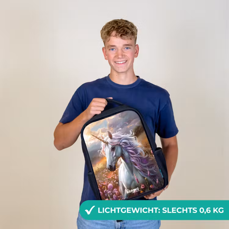 Pastel parelhoorn Rugzak - Zwart middel -sfeer7_NL