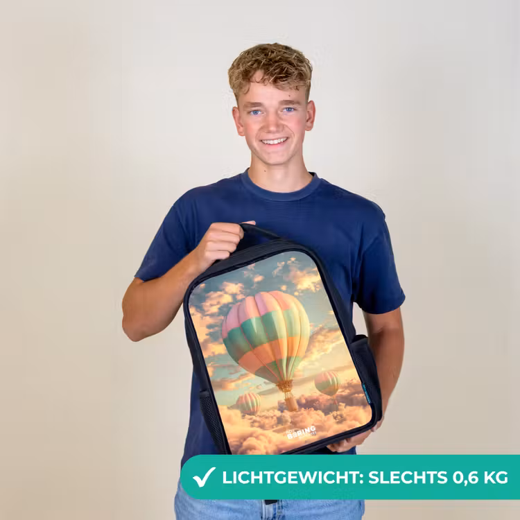 Pastel skyliner Rugzak - Zwart middel -sfeer7_NL
