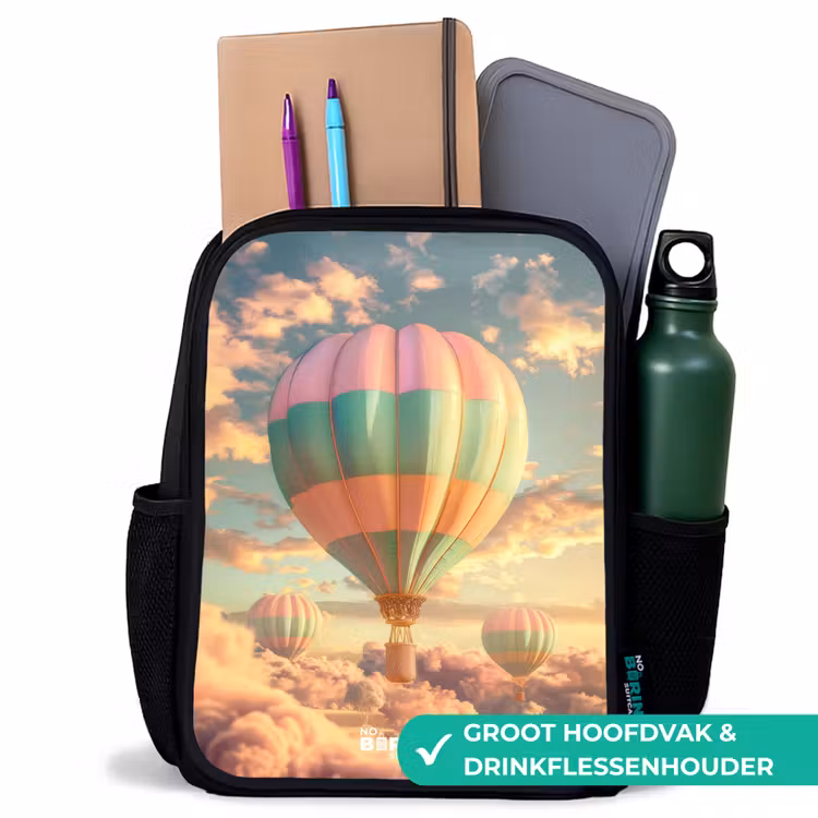 Pastel skyliner Rugzak - Zwart middel -inhoud_NL