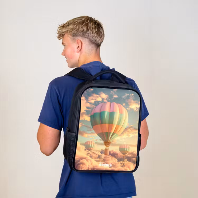 Pastel skyliner Rugzak - Zwart middel -sfeer8