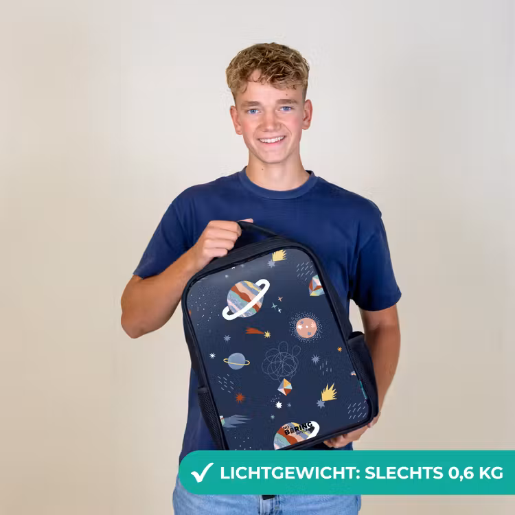 Planeten in de hemel Rugzak - Zwart middel -sfeer7_NL