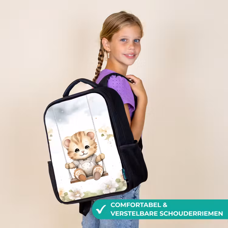 Beer - Baby - Dier - Kinderen Rugzak - Zwart middel -sfeer6_NL