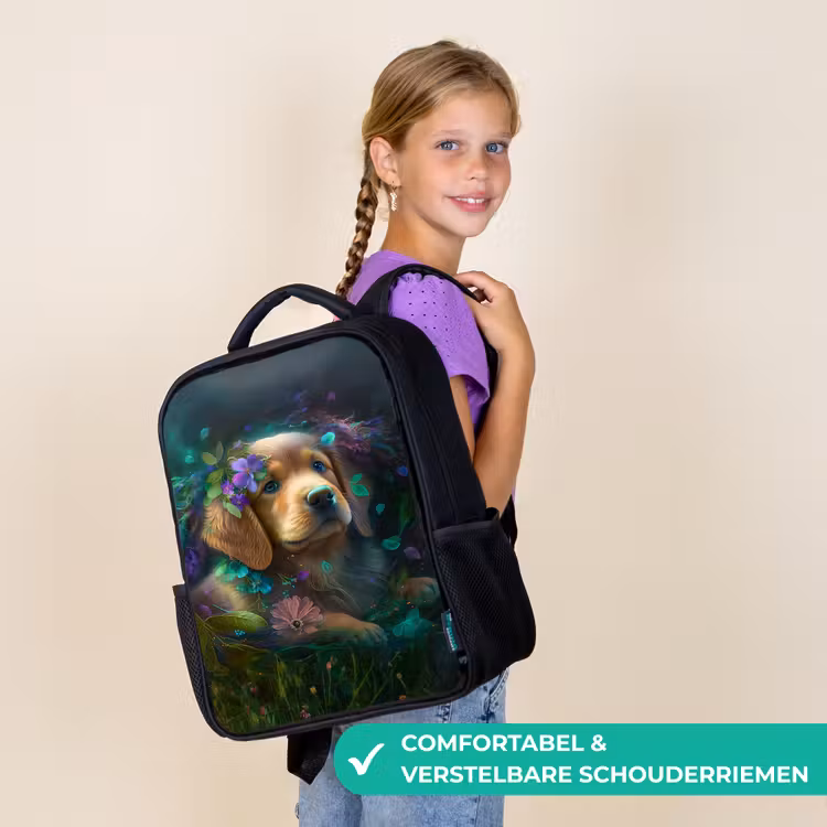 Polly Pup Rugzak - Zwart middel -sfeer6_NL