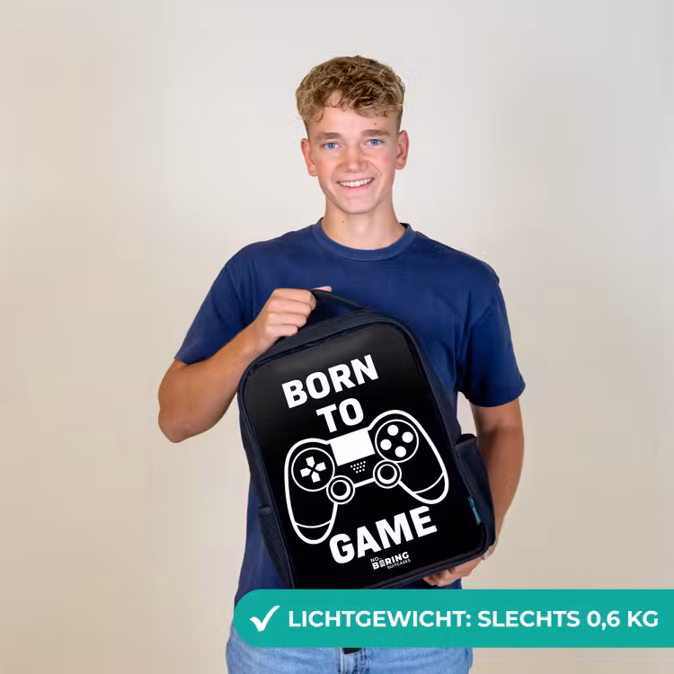 Qoute met controller in zwart wit Rugzak - Zwart middel -sfeer7_NL