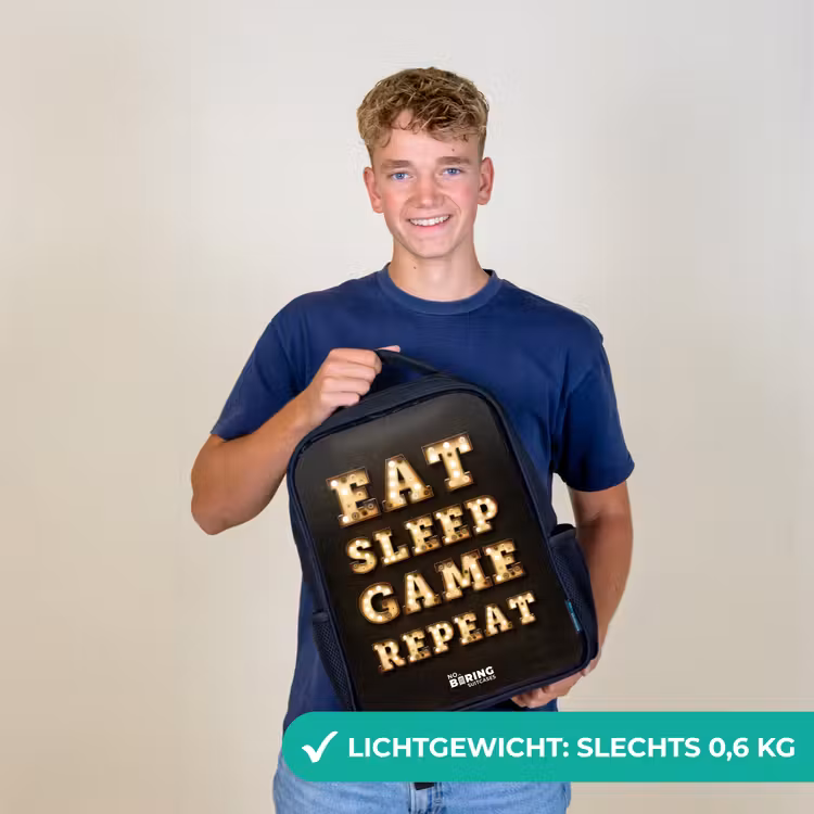 Qoute met licht Rugzak - Zwart middel -sfeer7_NL