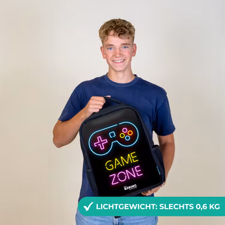 Qoute met neonkleuren Rugzak - Zwart middel -sfeer7_NL