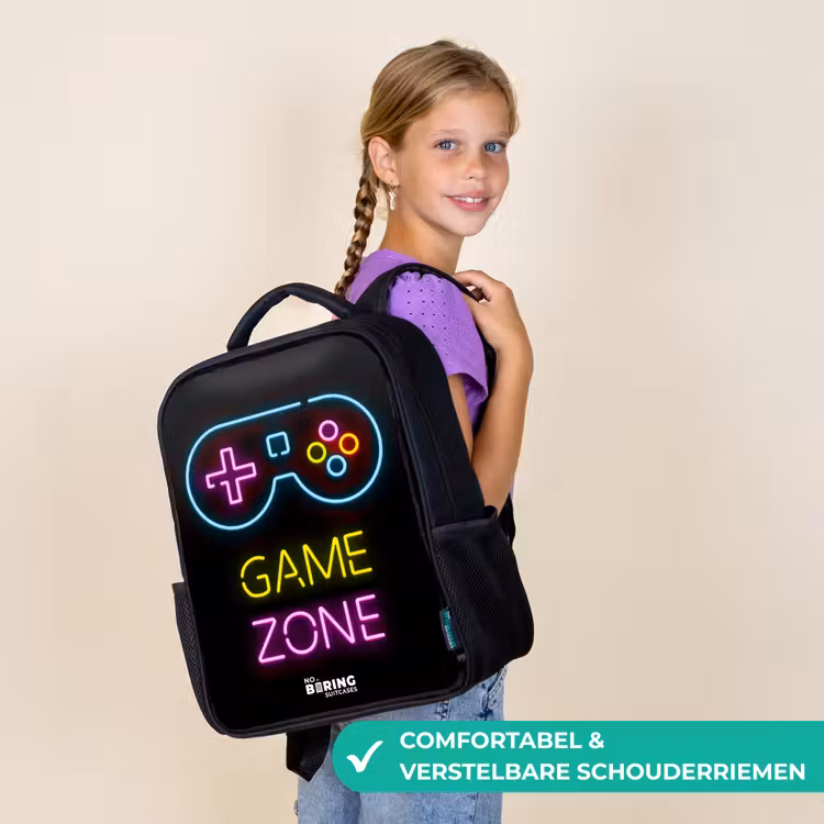 Qoute met neonkleuren Rugzak - Zwart middel -sfeer6_NL