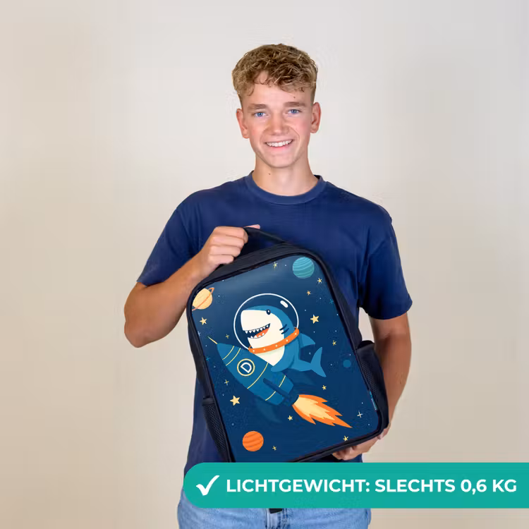 Raket - Haai - Ruimte Rugzak - Zwart middel -sfeer7_NL
