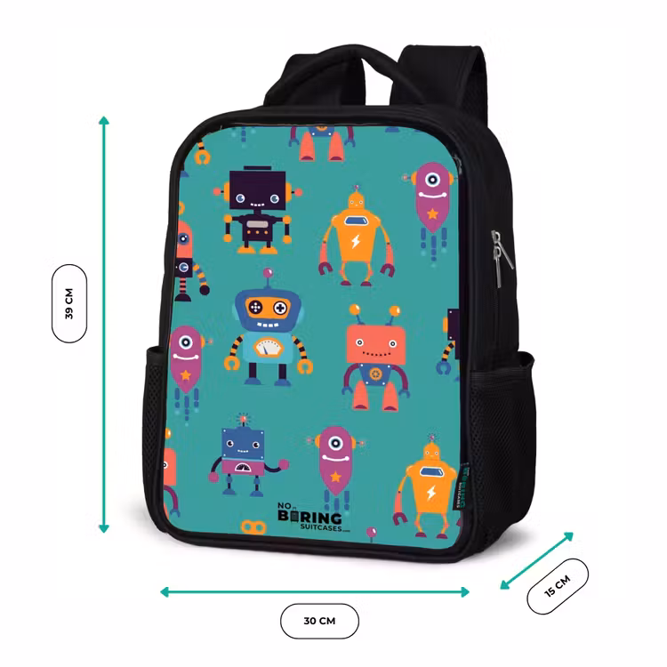 Robo rave Rugzak - Zwart middel -productfoto_formaten
