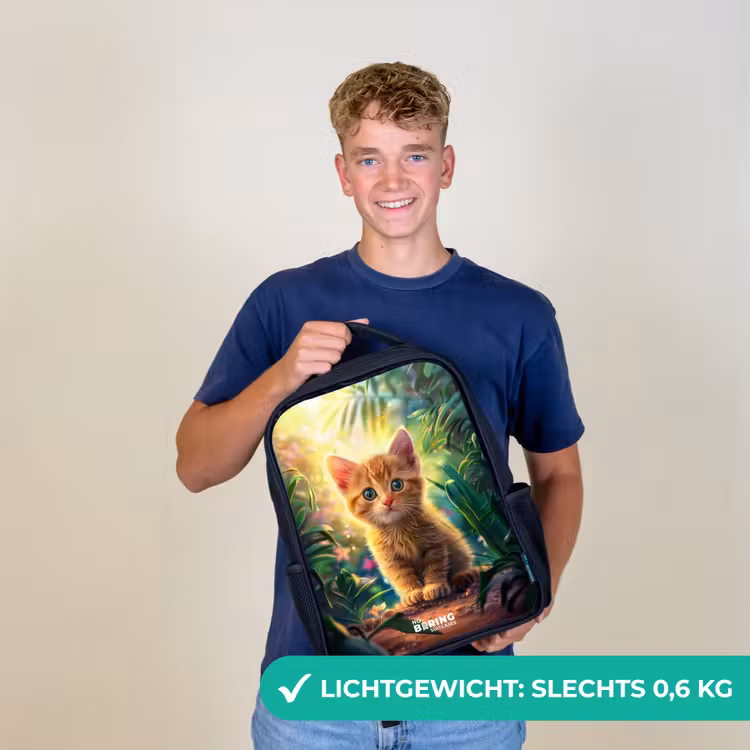 Kees kitten Rugzak - Zwart middel -sfeer7_NL
