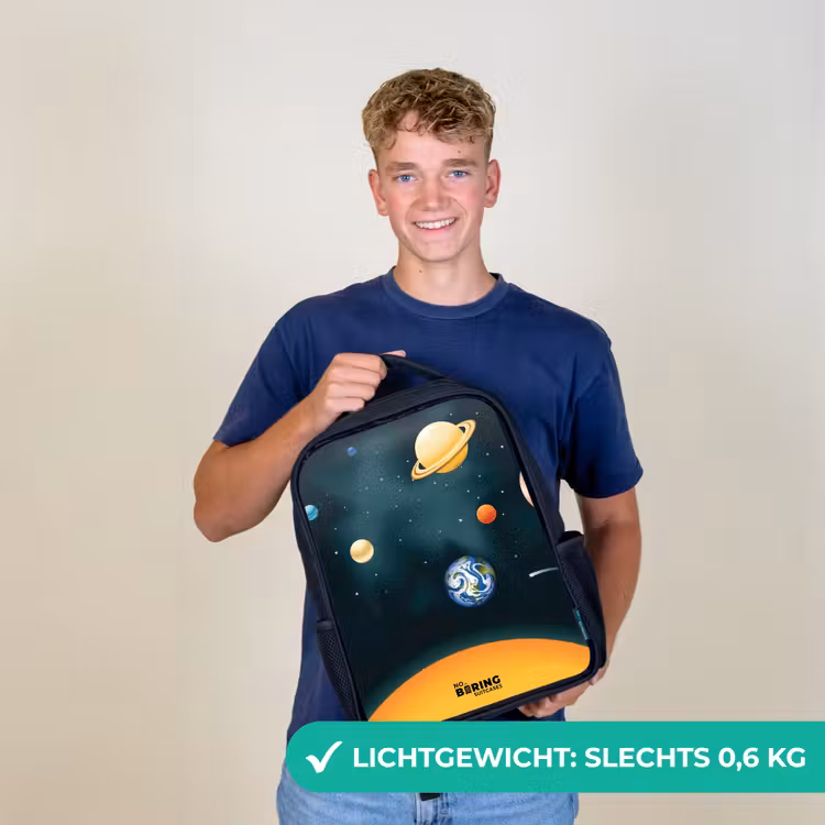 Ruimte met planeten Rugzak - Zwart middel -sfeer7_NL