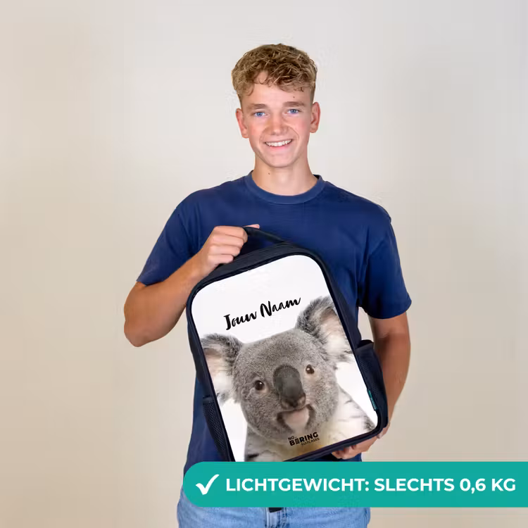 Schattige Koala Beer Rugzak - Zwart middel -sfeer7_NL
